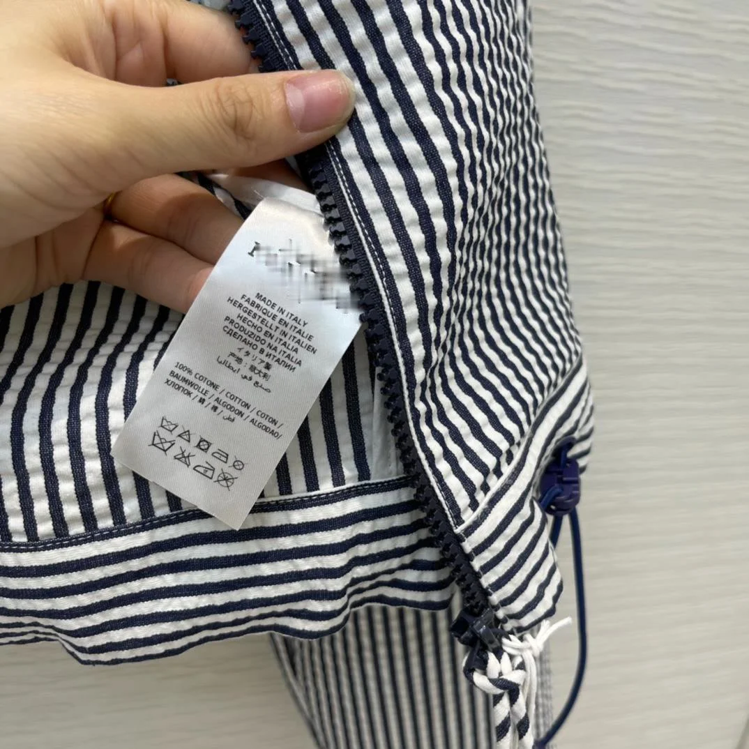 

High-end Brand Two Piece Set Women 2021 Spring Summer New Fashion Sets Casual Stripe Loose Jacket + Elastic Pocket Shorts Suits