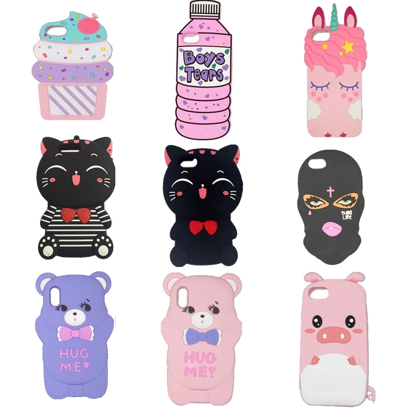 

3D Cartoon Cat Pig Ice Cream Fashionable Soft Silicone Phone Case for IPhone 11 Pro Max 12 SE 7 8 Plus X XR XS Max Cover Coque