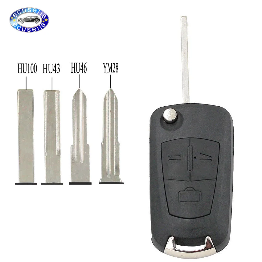 3 кнопки модифицированный откидная оболочка ключа дистанционного управления