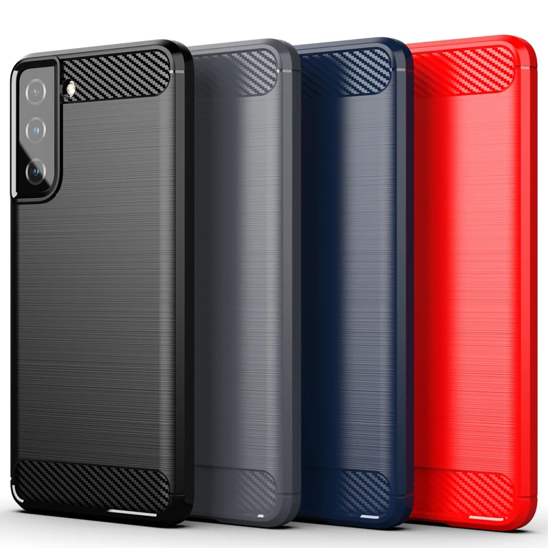 Противоударный чехол из углеродного волокна для телефона Samsung Galaxy S21 S20 Note 20 S30 UItra