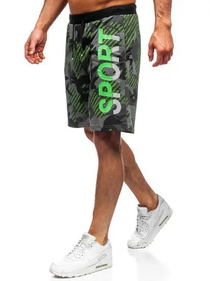 Мужские повседневные спортивные шорты до колена с 3D монограммой|Химические