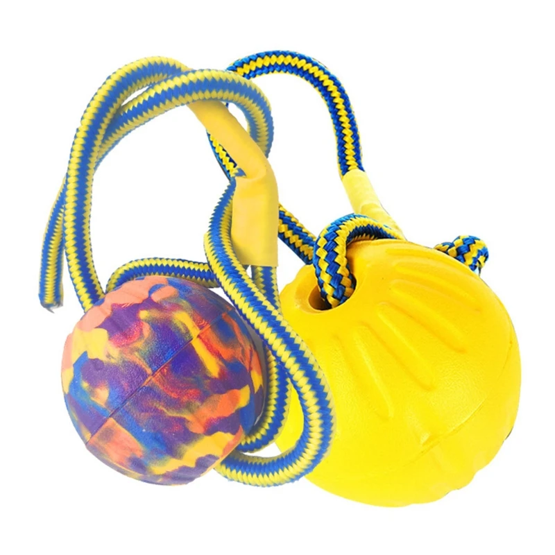 

4Pcs Dog Rope Ball EVA Rubber Ball Interactive Pet Chewing Training Bite Toys Dropshipping