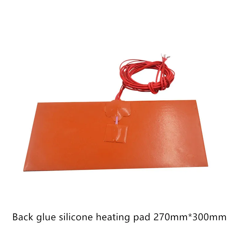 

Silicone heating pad heater 270mmx300mm for 3d printer heat bed 1pcs