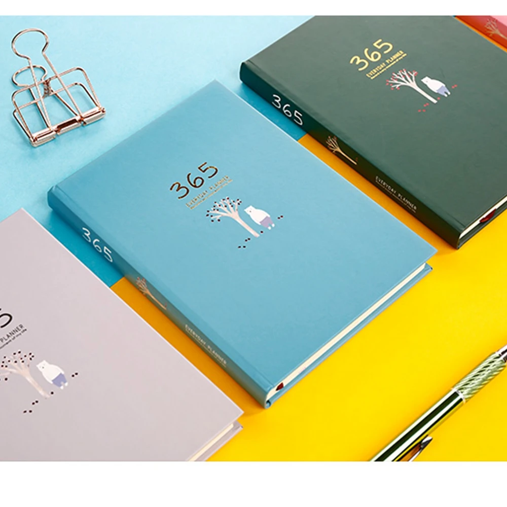 Милый канцелярский блокнот 365 планировщик Еженедельный ежемесячный ежедневник