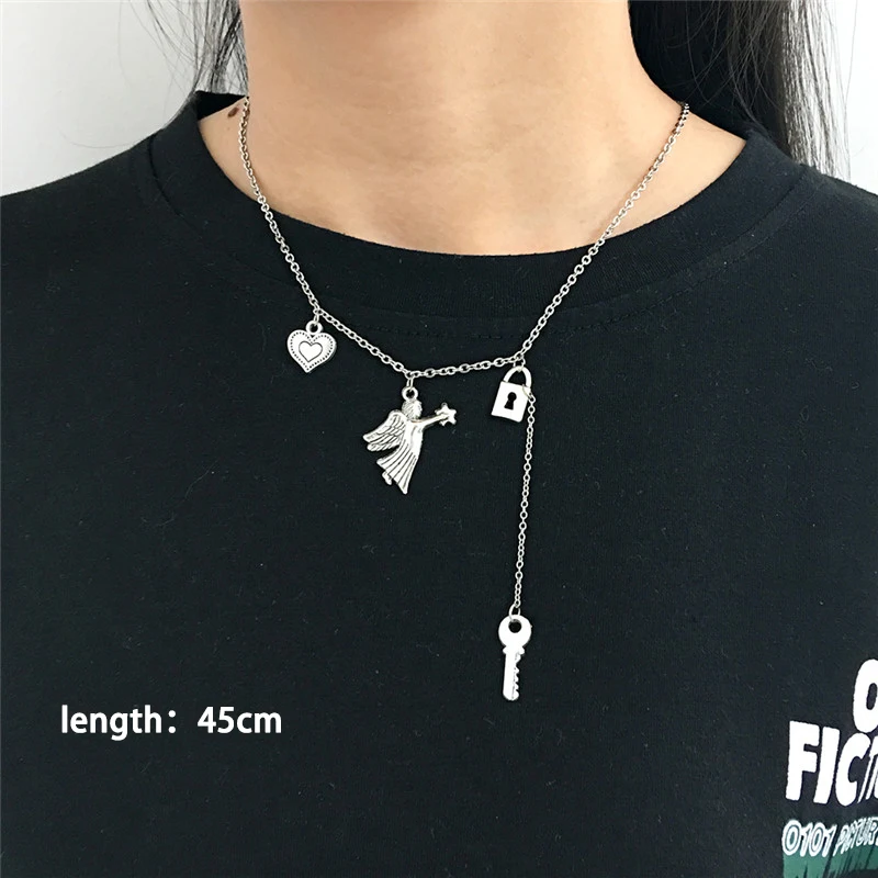 XL0348 Модное ожерелье s Harajuku уличная одежда Пламя Унисекс ожерелье панк-аксессуар рок цепь колье ожерелье s Ювелирное Украшение для ночного клуба - Окраска металла: XL0348