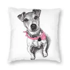Наволочки Джек Рассел терьер в бандане, наволочки для диванных подушек, домашние декоративные Квадратные наволочки для любителей собак 45x45