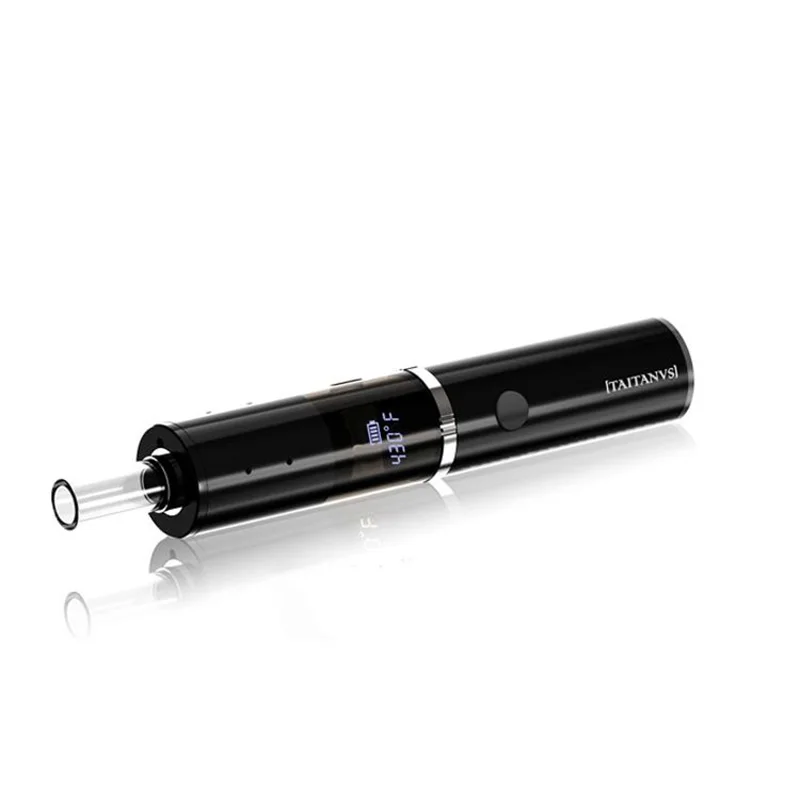 

Original BUD Dry Herb Vaporizer Herbal Taitan VS T3 OLED Display Vape Pen Knob-style Temperature Control Digital Mod 18650 Vaper