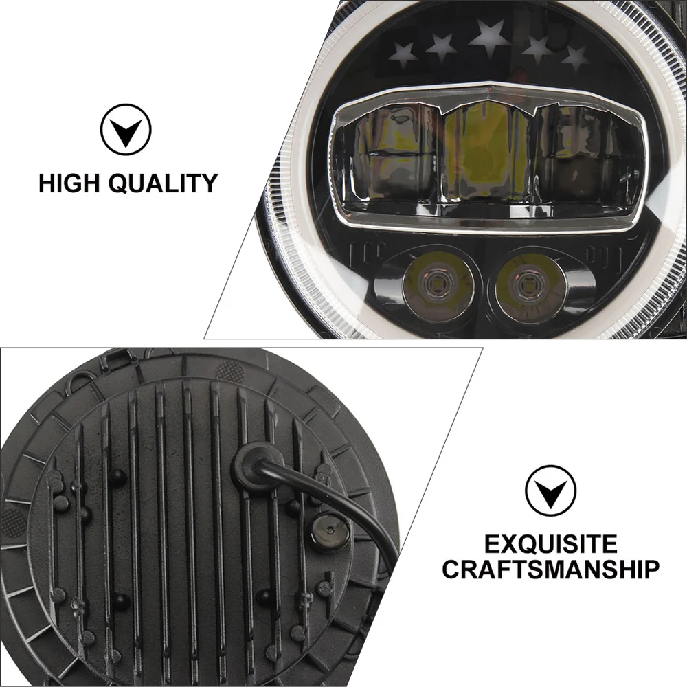 

1Pc 7 Inch Round Work Light Waterproof LED Headlight Accessory for SUV Car