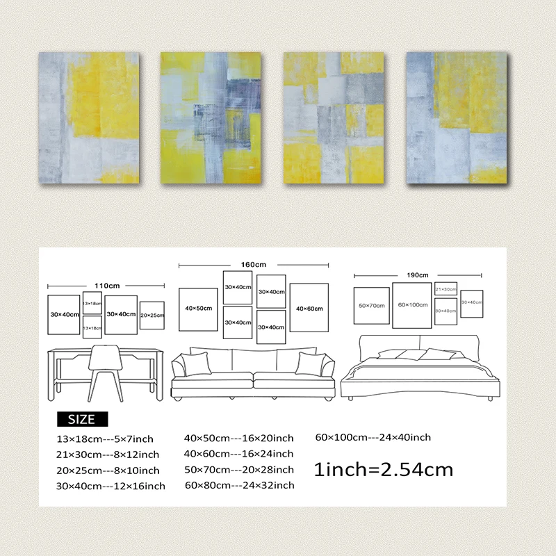 

Abstract Yellow Geometric Line Print And Posters Canvas Painting Artwork On The Wall Home Decor Art Pictures For Living Room