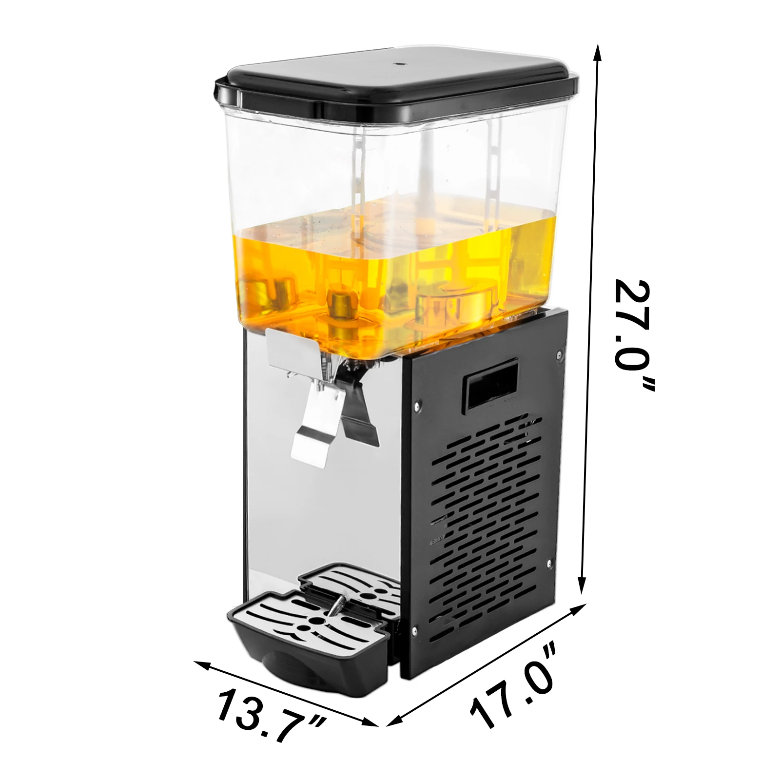 

VEVOR 18L Commercial Juice Dispenser with Thermostat Efficient Refrigeration Cold Beverage Dispenser Container Machine for Cater