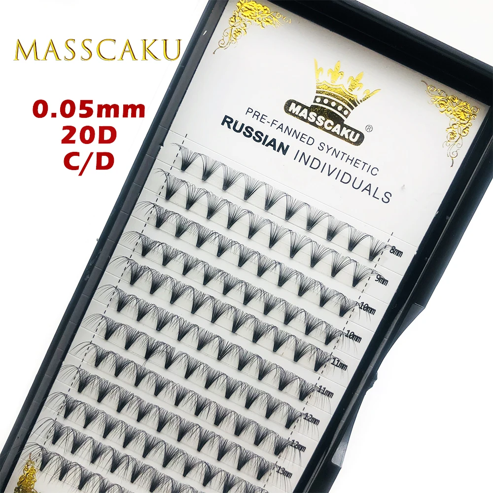 Ресницы для ресниц MASSCAKU Maquiagem накладные норковые ресницы 1 чехол готовые объема