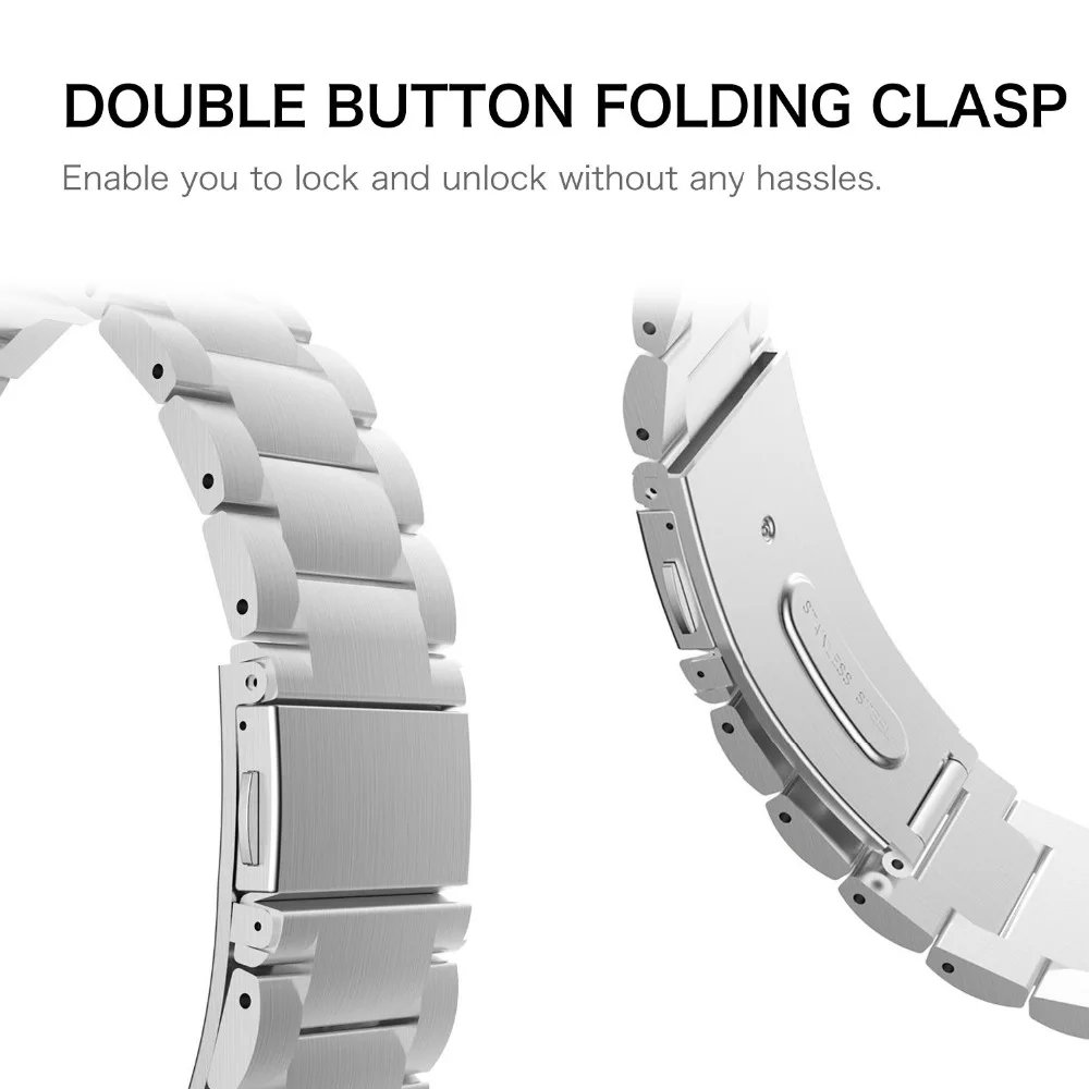 strap for samsung Galaxy watch 46mm active Huawei watch GT 2 strap 20 22mm watch band Stainless steel bracelet gear s3 frontier