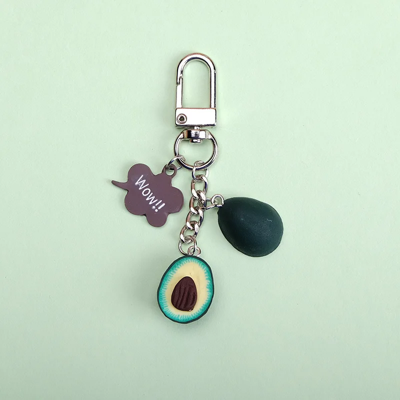 

Creative Headphones Avocado Key Chain Fashion Simulation Fruit Alligator Small Gift Key Ring Bag Stationery Pendant Key Chains