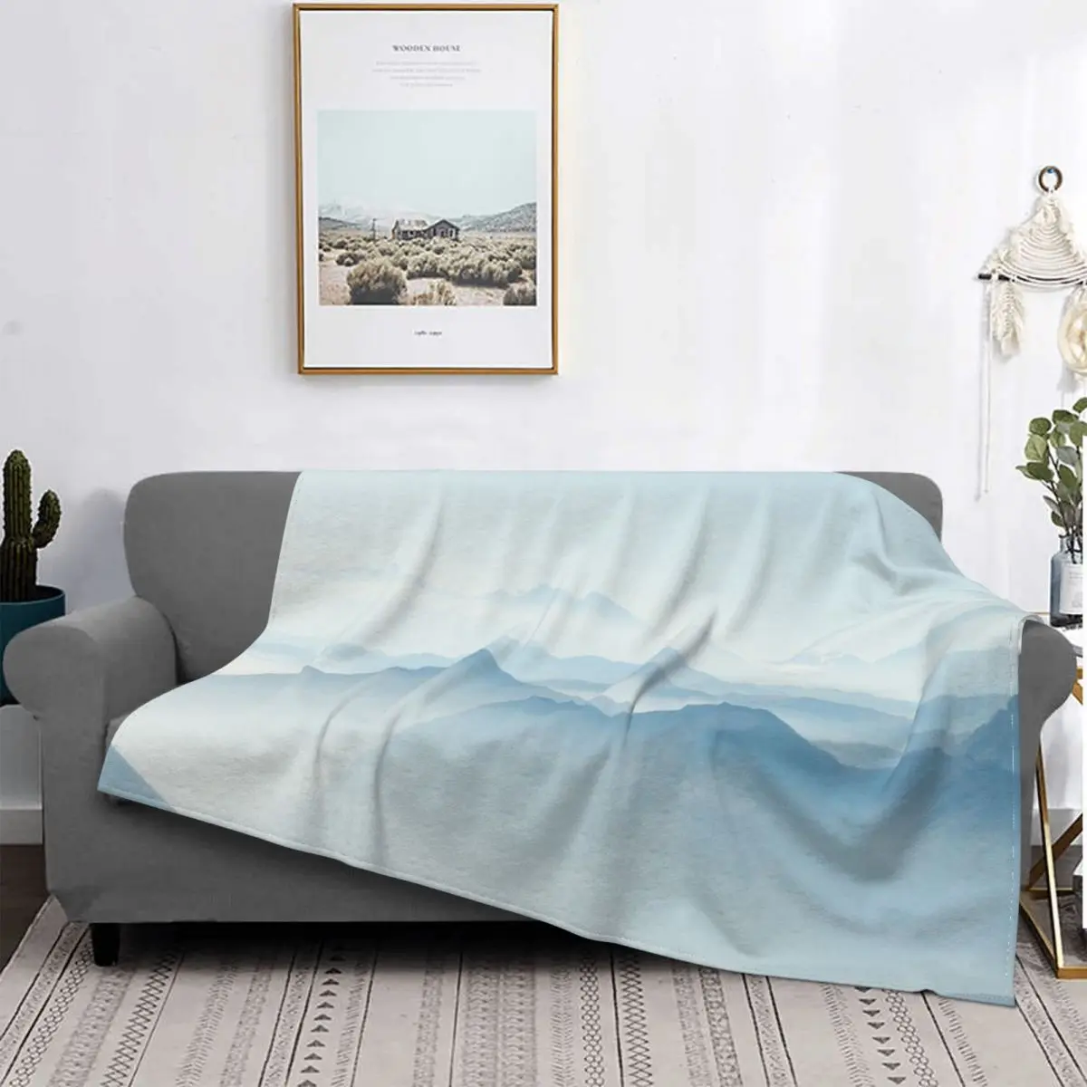 Красивое Одеяло Blue Morning Sunrise покрывало для кровати клетчатый диван одеяло дивана