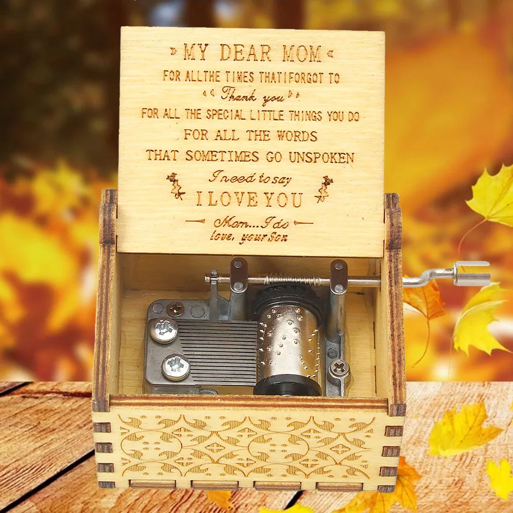You are My Sunshine Music Box, Gift for Daughter from Dad,  Laser Engraved Vintage Wood Boxes, Best Gift Birthday/Valentine's Da