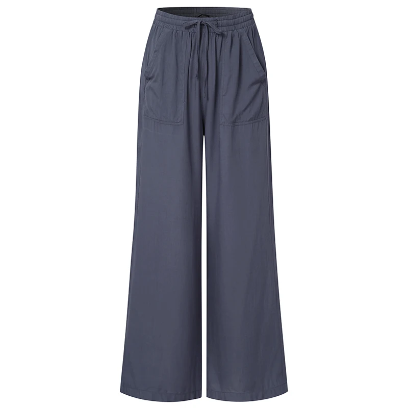 

Fashion High Waist Solid Wide Leg Trousers 2021 ZANZEA Women Casual Pants Plus Size Pantalon Turnip Loose Long Palazzo Oversized