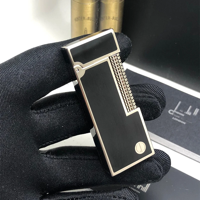 Billig 100% Neue Vintage Dupont Gas Leichter Gas Zigarette Leichter Poliert Jet Benzin Flint Leichter Metall Gas Feuerzeug