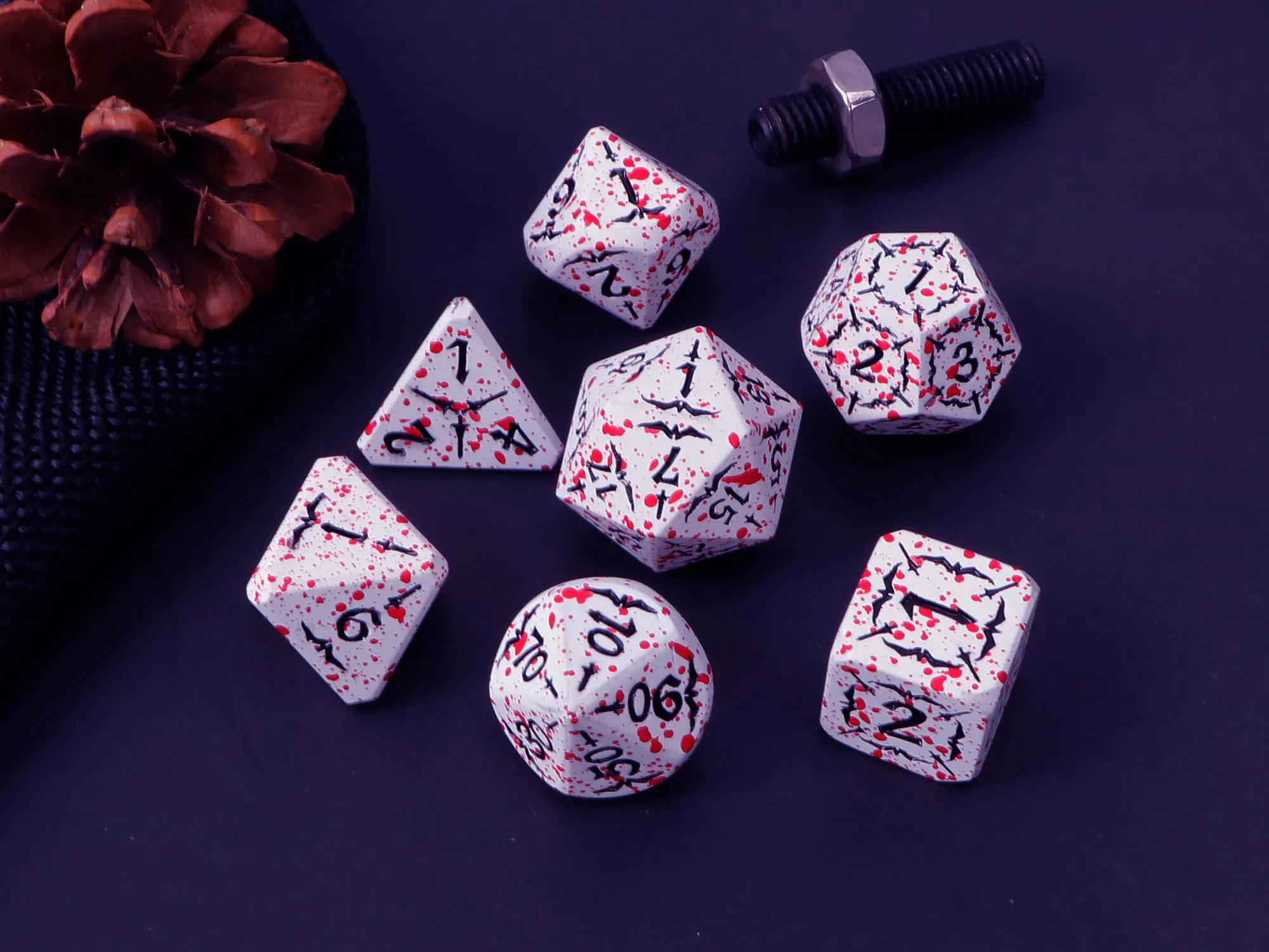

Set Of Dnd Dice Miniature Dungeon and Dragon Metal Polyhedral D&d Dice Dnd Dice Gifts For Dungeon Role Playing Game Dice
