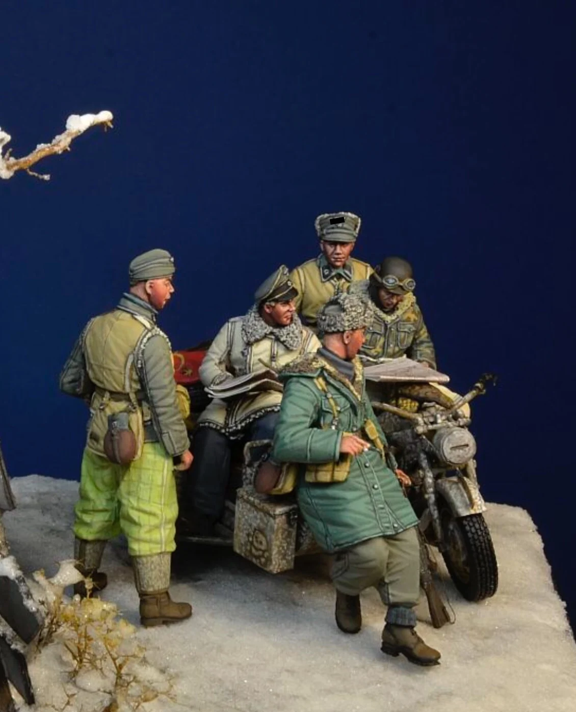 Модель GK из смолы 1/35 5 фигурок + аксессуары для мотоциклов без мотоцикла