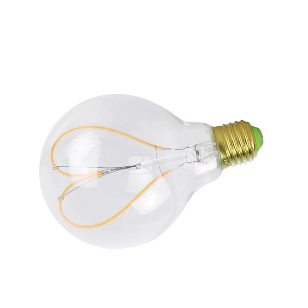 

4W 110-130V LED Light Bulb Head Hear Shape Copper Wire Build-in Bulbs Retro Glass Energy Saving Bulb Light for Home Bar Caf