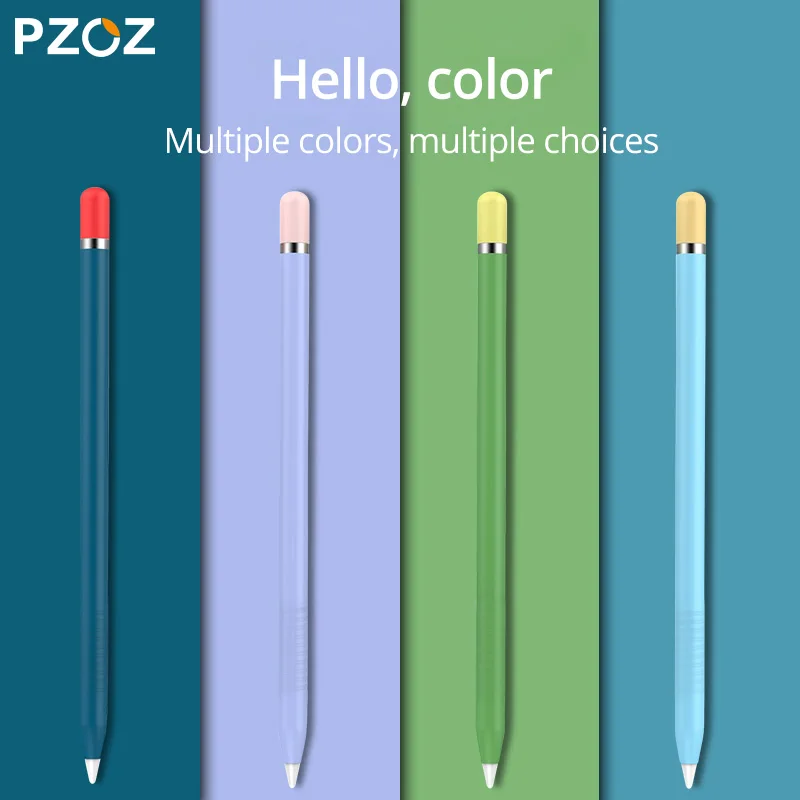 PZOZ силиконовый чехол для Apple Pencil 1 защитный силикагель цветной iPad Tablet стилус