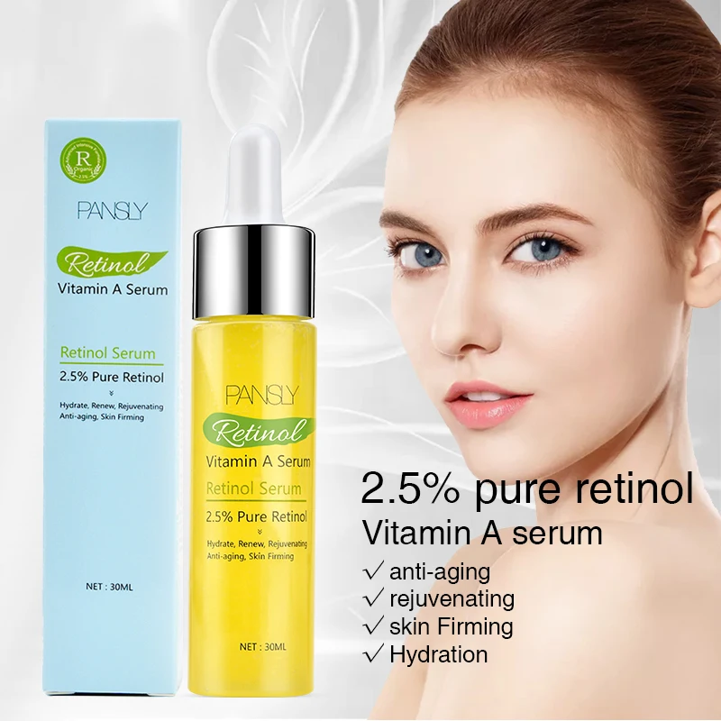 

New 30ML 2.5 % Pure Retinol Vitamin A Serum Repair Skin Firming Anti-Wrinkle Anti-Aging Anti Acne Serum Skin Care Moisture Cream