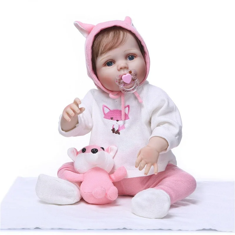 

22 ''кукла новорожденная девочка, полностью виниловая силиконовая Реалистичная Водонепроницаемая Подарочная игрушка для детей, игрушки для ...
