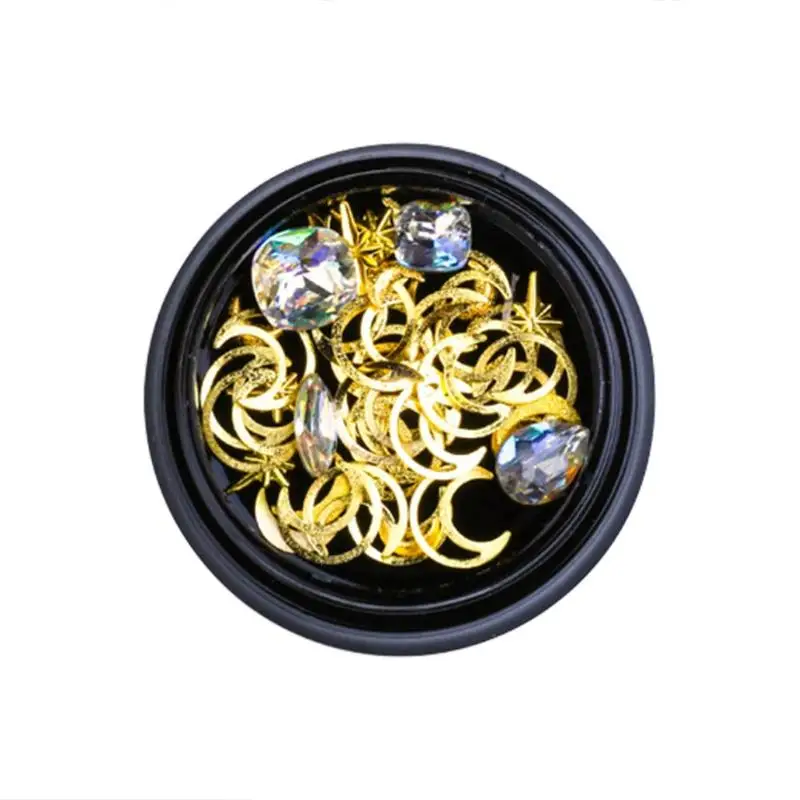 1 коробка DIY наклейки для ногтей Кристаллы блестящие стразы заклепки украшения