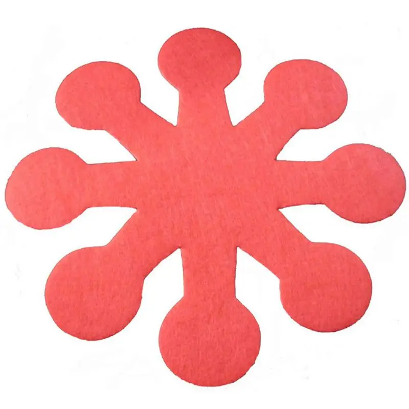 

4Pcs Easter Flower-Shaped Pot Pan Dish Protectors Holders Anti-Scratch Pads Dividers Cup Drinking Coasters Dining Table Mats