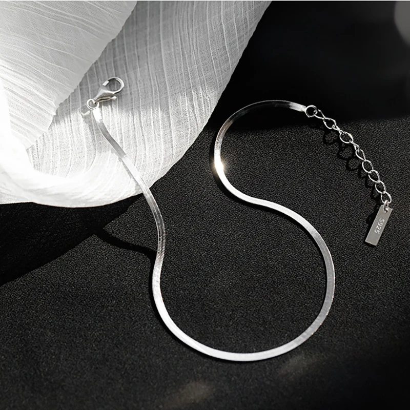 Минималистичный модный элегантный браслет на ногу из стерлингового серебра 925