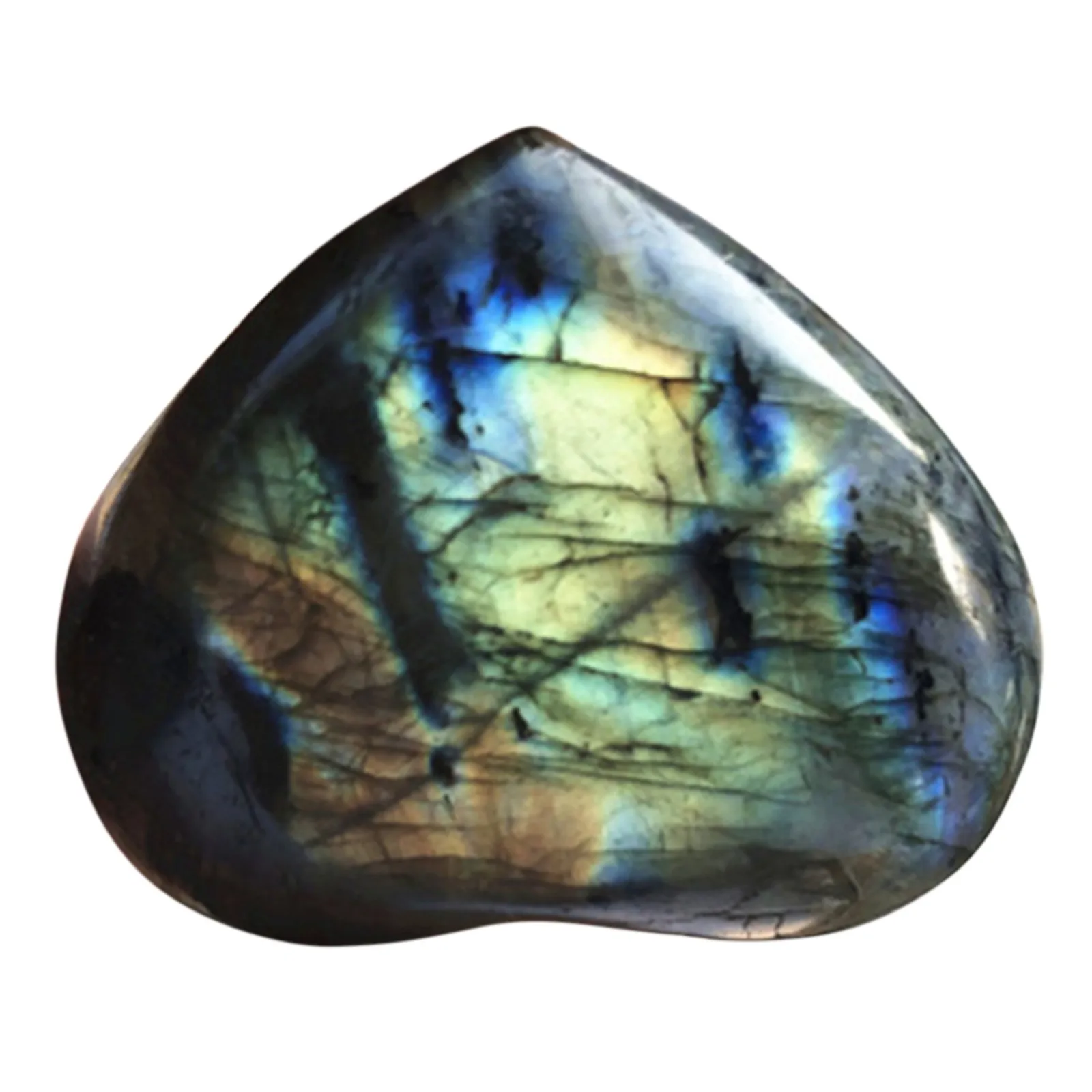 

Crystal Labradorite Palm Stone Natural Quartz Gemstones Crystal Healing Love Shape Stones Gemstone Worry Stone Heart Shape #763