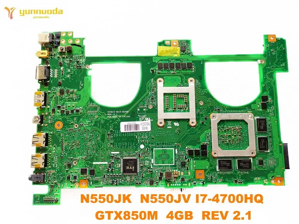 Оригинальная материнская плата для ноутбука ASUS N550JK N550JV I7 4700HQ GTX850M 4 Гб REV 2 1