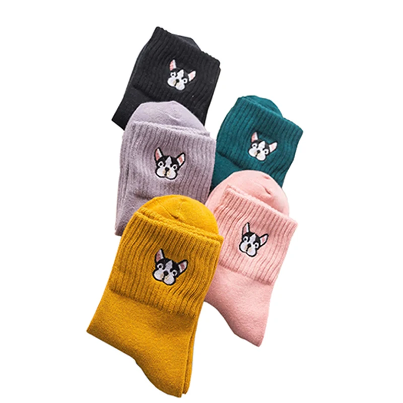 Новое поступление удобные хлопковые короткие носки однотонные простые пять