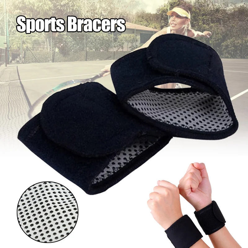 

1 Pair Self-heating Sports Wrist Brace Magnetic Wrist Pads Warming Wristband PUZ777