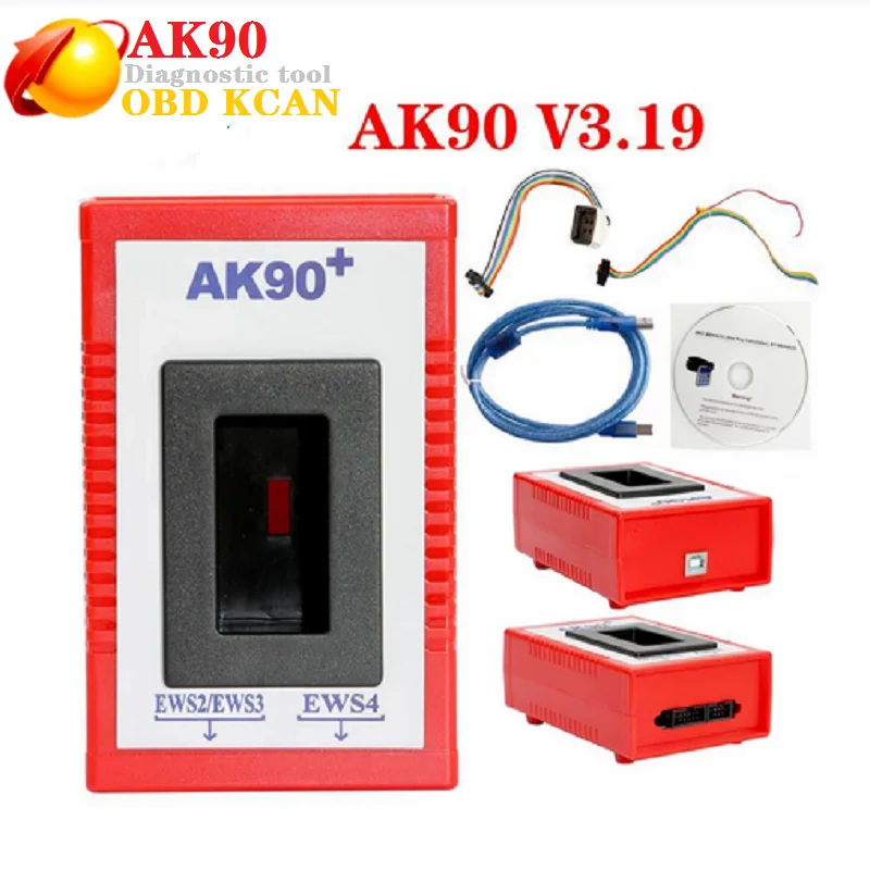 AK90 plus для V3.19 + OBD2 автомобильный программатор ключей CAS/EWS с 1995-2009 инструмент