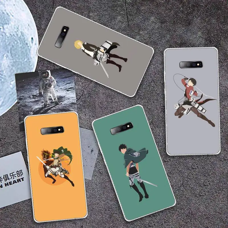 

Anime attack on titan LA Phone Case Transparent for Samsung A71 S9 10 20 HUAWEI p30 40 honor 10i 8x xiaomi note 8 Pro 10t 11