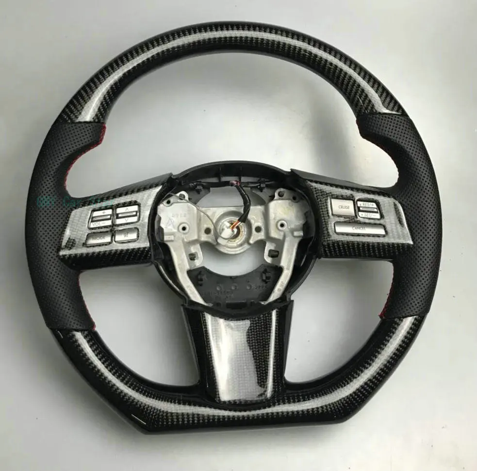 100% натуральное углеродное волокно/кожаное Автомобильное рулевое колесо для Subaru