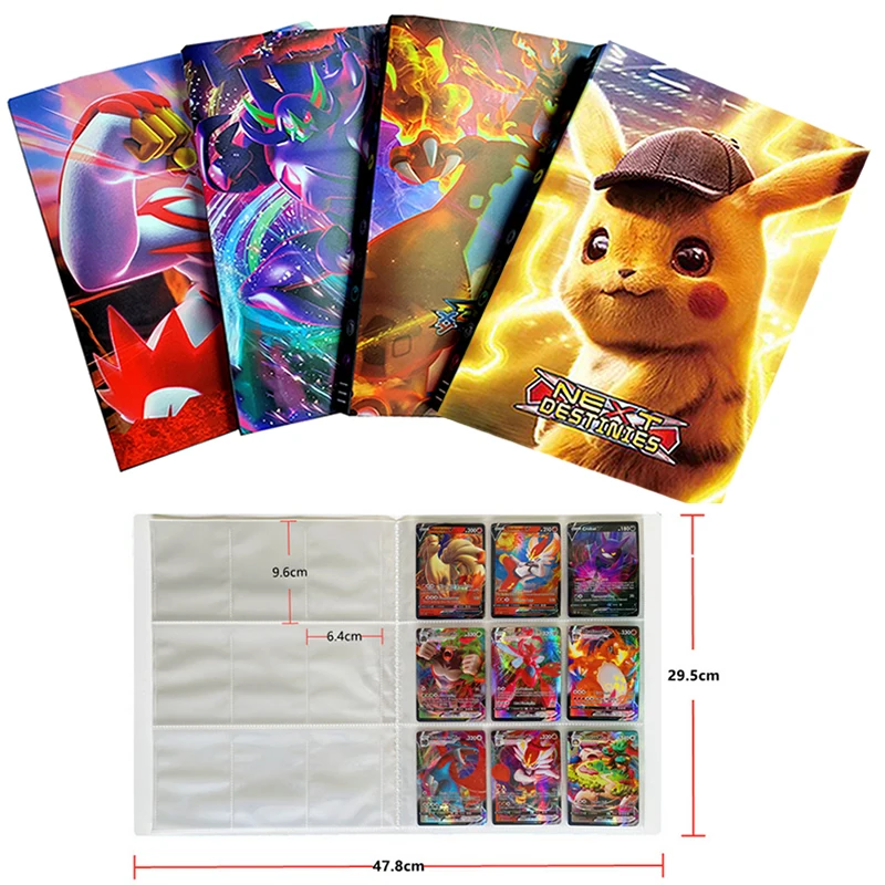 Альбом с 9 карманами для карт покемона коллекционер игра в печень Покемон папка