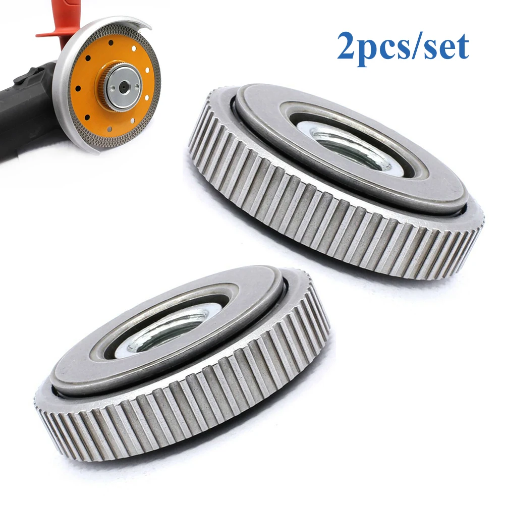 1Pc/2Pcs M14 Thread 115mm/125mm Angle Grinder Inner Outer Flange Nut Set Tools Power Replacement For Bosch Metabo Makita