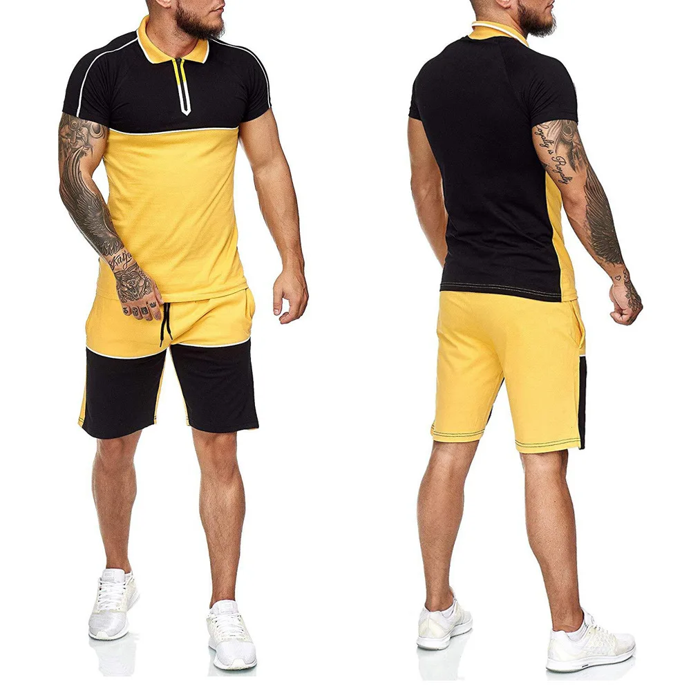 

Men's Shorts Short-Sleeved Suit Summer Casual Fashion Clothing 2 Pieces Of Fitness Track Suit 2021 Men's Shirt T-shirt + shorts