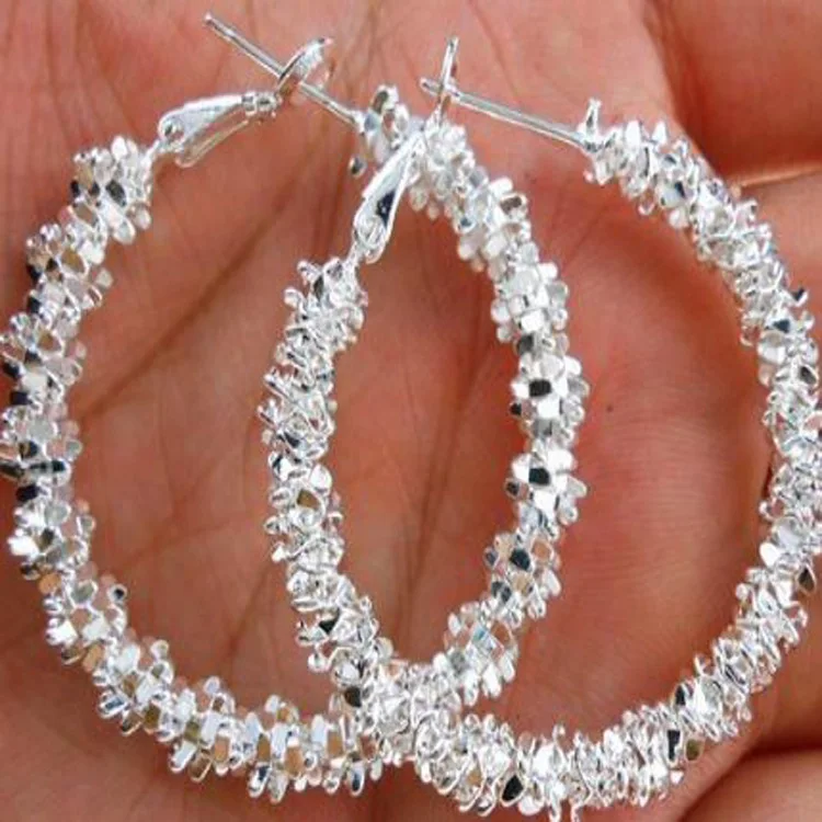 

European and American fashion new wish express irregular pimple circle earrings earrings earrings