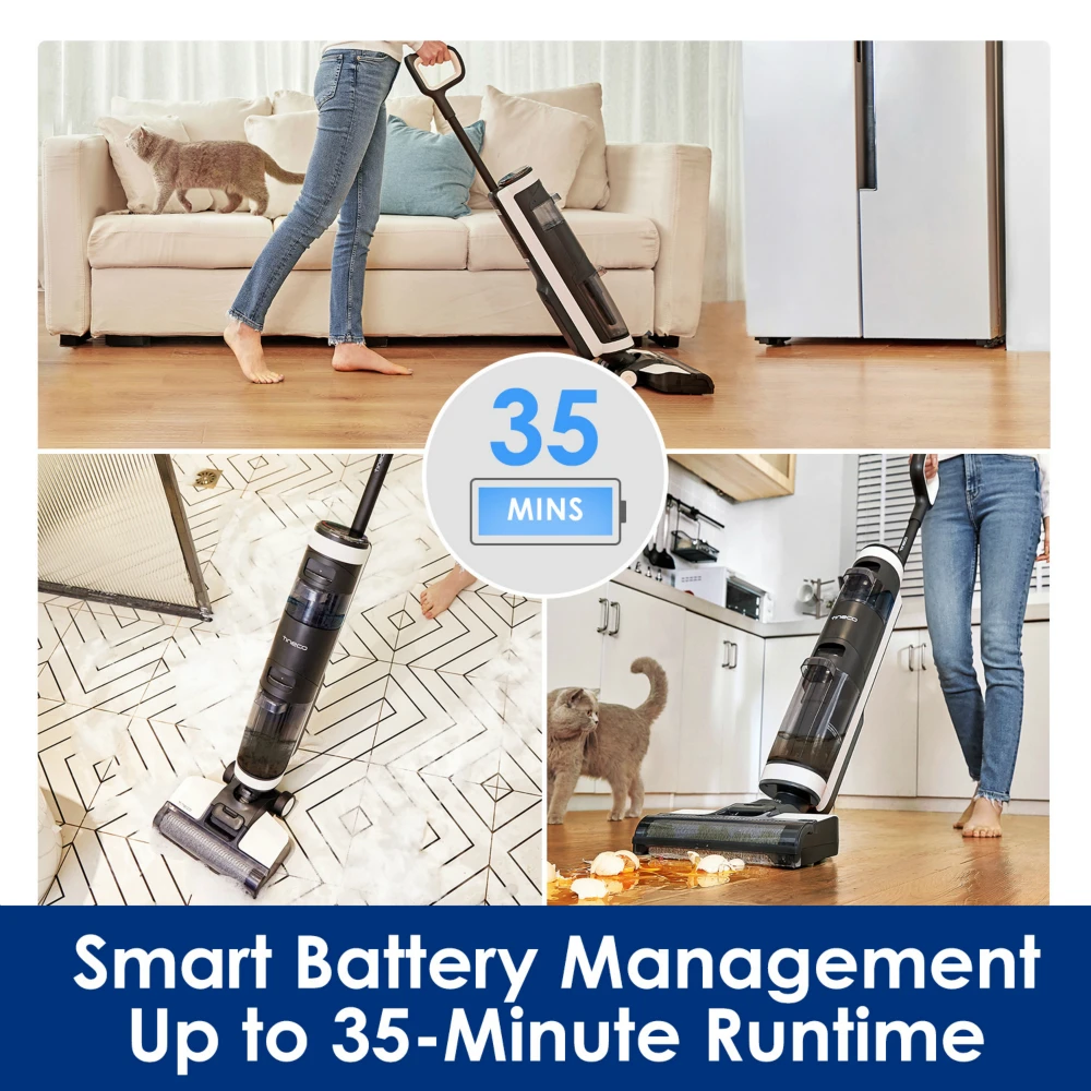 

Tineco Floor One S3 Cordless Handheld Wet Dry Smart Vacuum Cleaner For Home Multi-Surface Cleaning LED Display 4000mAh Battery