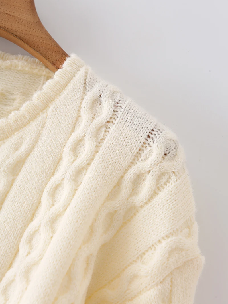 

A15 Knitted Sweater Ladies Long Sleeve Elegant White Ladies Cardigan Sweater Casual Top Autumn Sweater Cardigan Sweater
