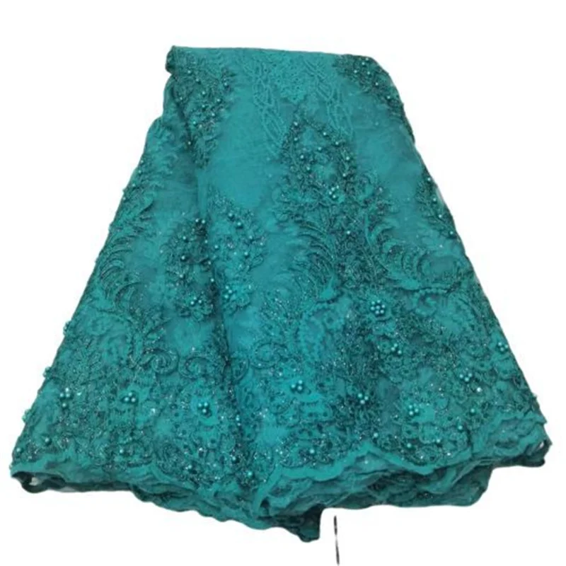 

Африканская кружевная ткань 2021 зеленая Высококачественная нигерийская французская кружевная ткань с блестками вышитая аппликация Вечерн...