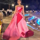 Вечерние платья-русалки с жемчужинами и глубоким V-образным вырезом, с длинным рукавом, для выпускного вечера, пикантные вечерние платья с высоким разрезом, Саудовская Аравия