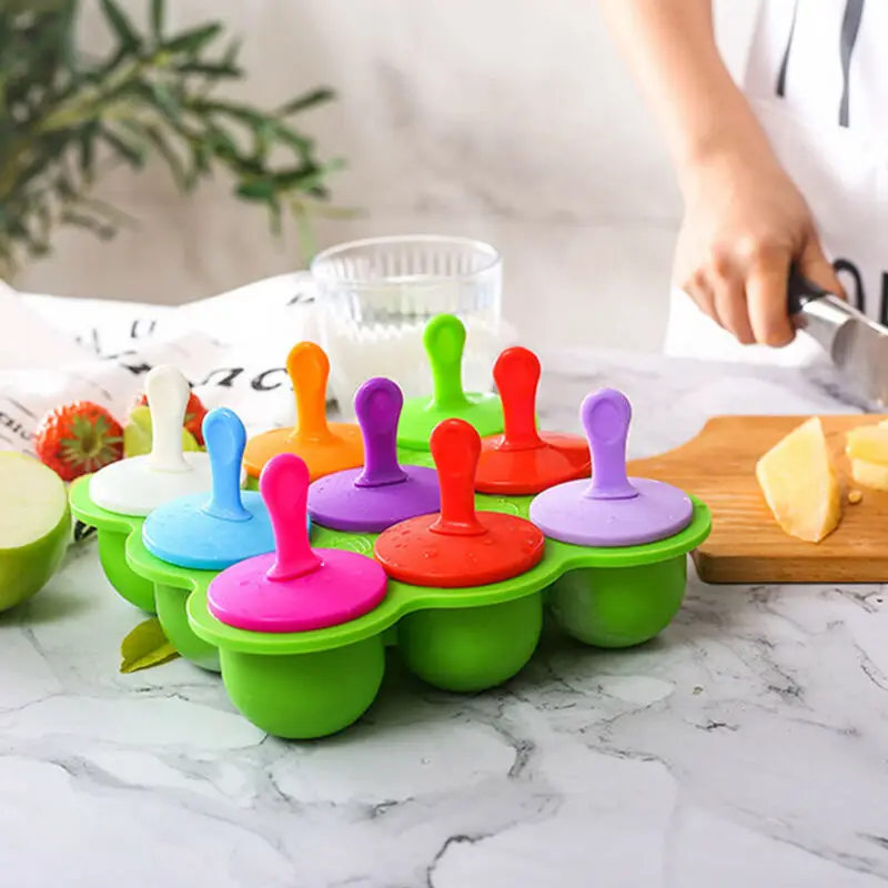 Льдогенератор эскимо плесень большой 9 сеток ледяной куб лоток силиконовые