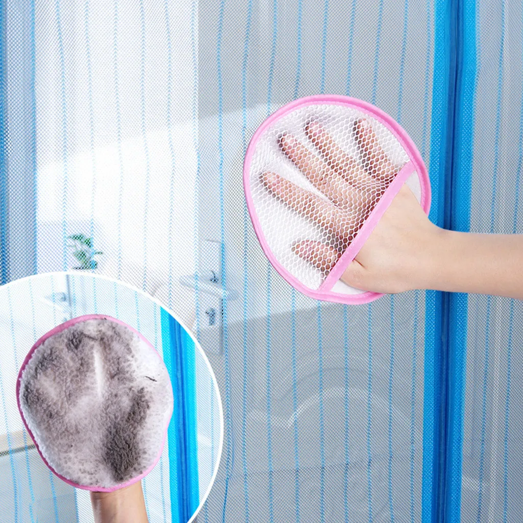 Окно Экран двери Шторы для удаления пыли перчатки Чистящая салфетка вода
