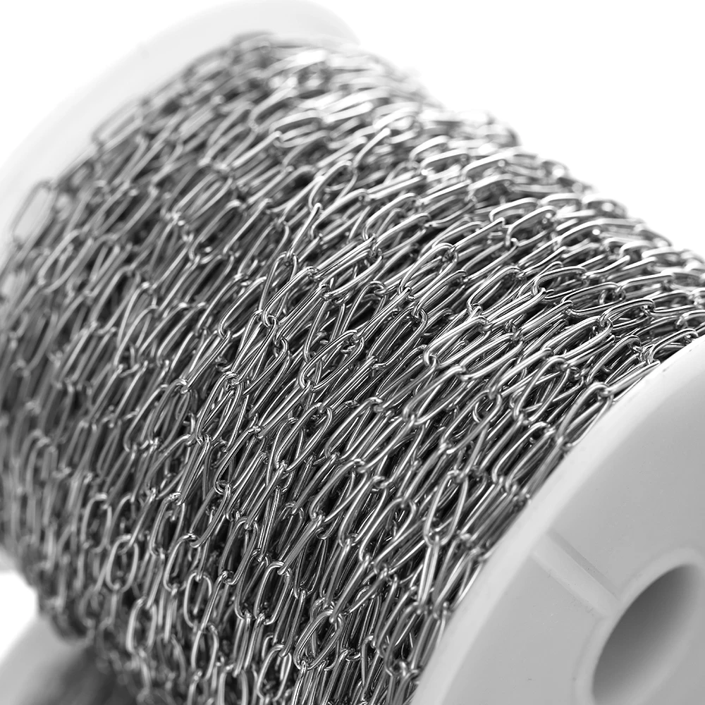 Овальные Звенья из нержавеющей стали для изготовления украшений сделай сам цепи