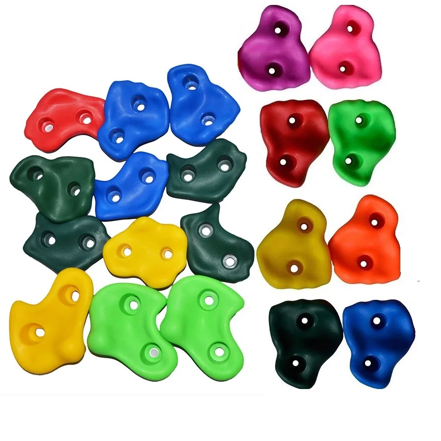 

15Pcs/Set Plastic Kids Rock Climbing Wood Wall Stones Child Playground Game Hand Hold Outdoor Indoor Children Climbing Equipment