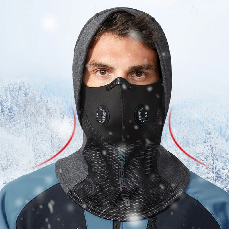 Зимняя термозащитная велосипедная шапка WHEEL UP ветрозащитная водонепроницаемая